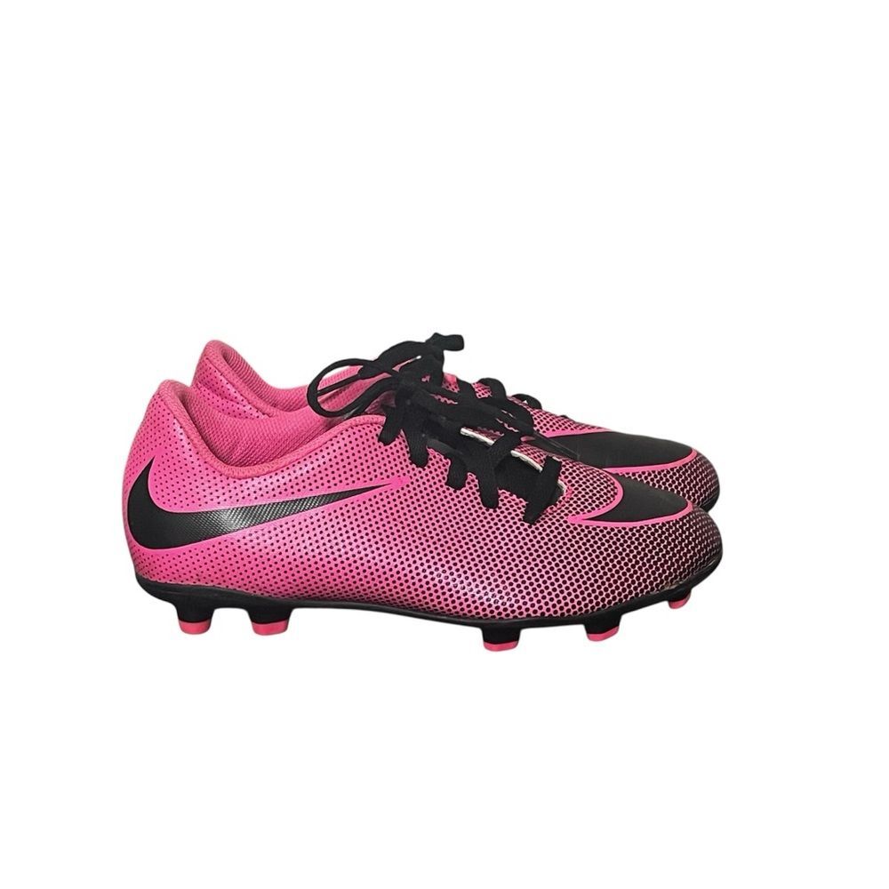 Nike Kids Soccer Cleats Pink Black Bravata Sz 3 Y